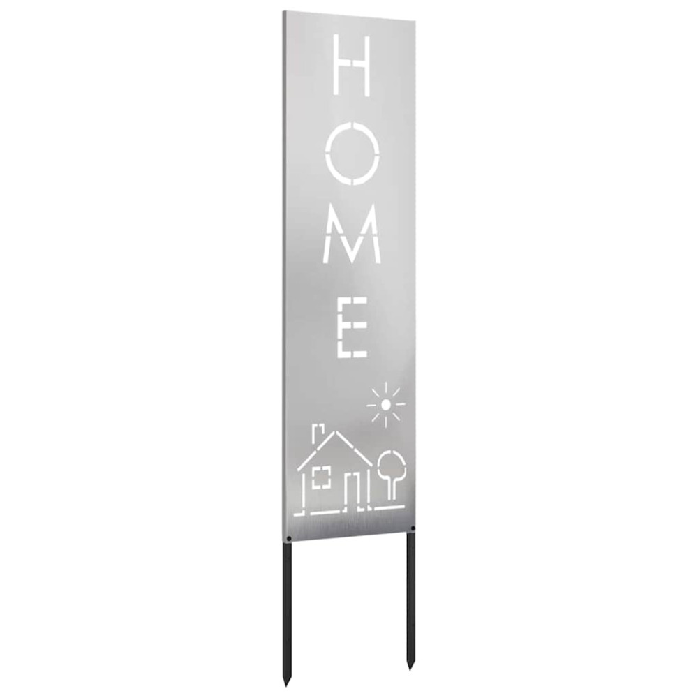 Produktbild för Trädgårds integritetsskärm Silver 32 x 140 cm Rostfritt stål