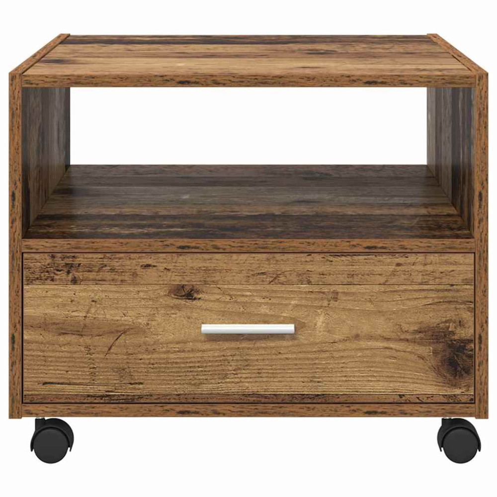 Produktbild för Kaffeebord med låda Gammalt trä 55 x 55 x 45cm Konstruerat trä