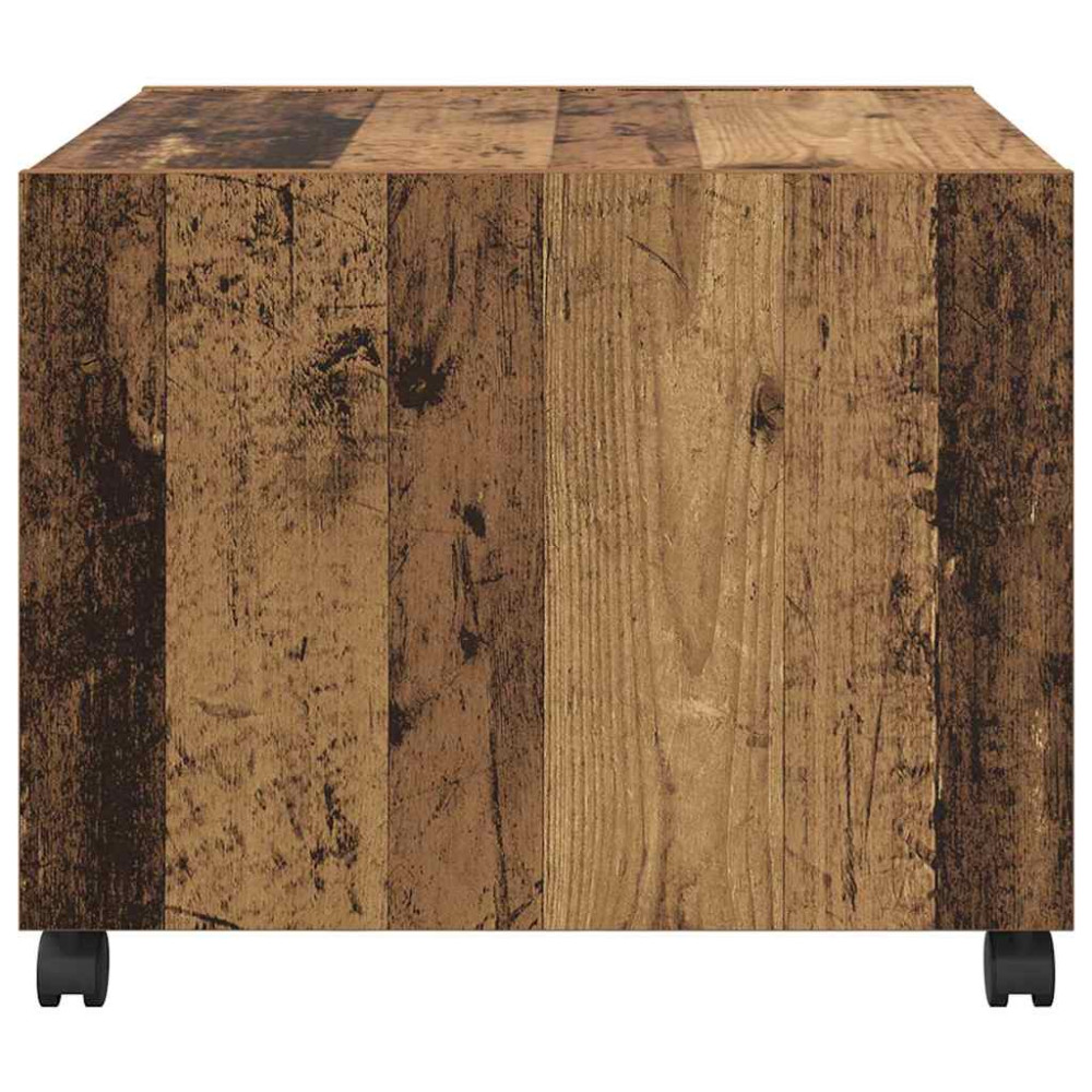 Produktbild för Kaffeebord med låda Gammalt trä 55 x 55 x 45cm Konstruerat trä