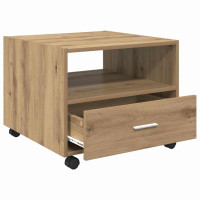 Produktbild för Kaffeebord med låda Artisan Ek 55 x 55 x 45cm Konstruerat trä