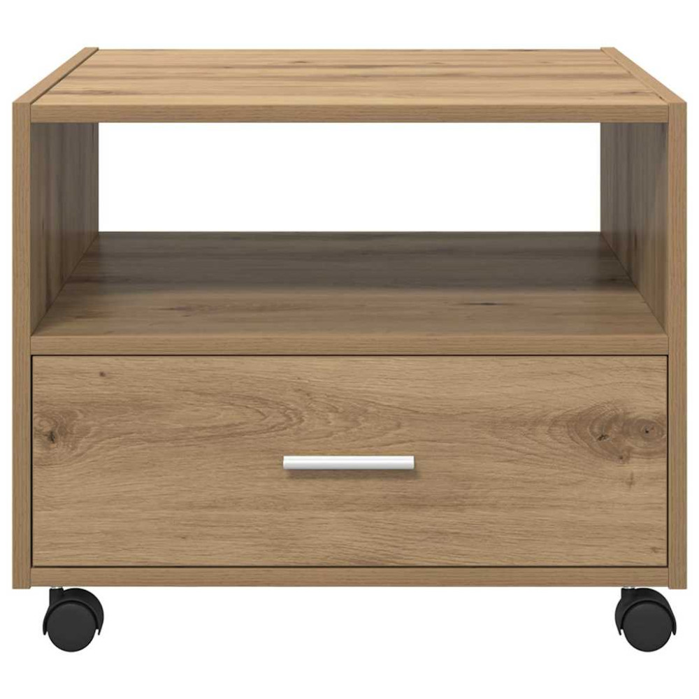 Produktbild för Kaffeebord med låda Artisan Ek 55 x 55 x 45cm Konstruerat trä