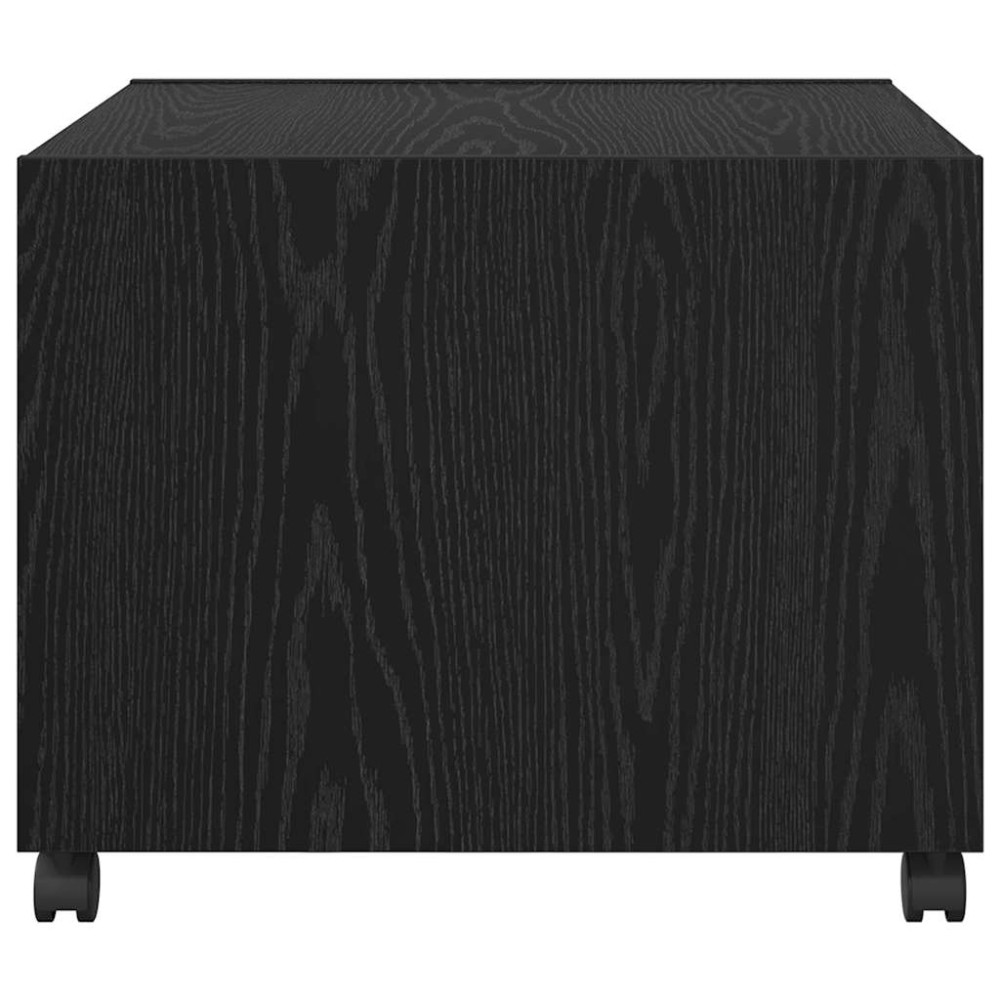 Produktbild för Kaffeebord med låda Svart Ek 55 x 55 x 45cm Konstruerat trä