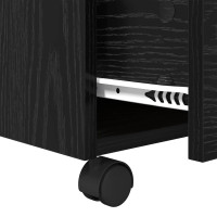 Produktbild för Kaffeebord med låda Svart Ek 55 x 55 x 45cm Konstruerat trä