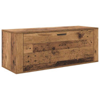 Produktbild för Skoskåp med hylla Gammalt trä 100 x 35 x 38 cm Konstruerat trä