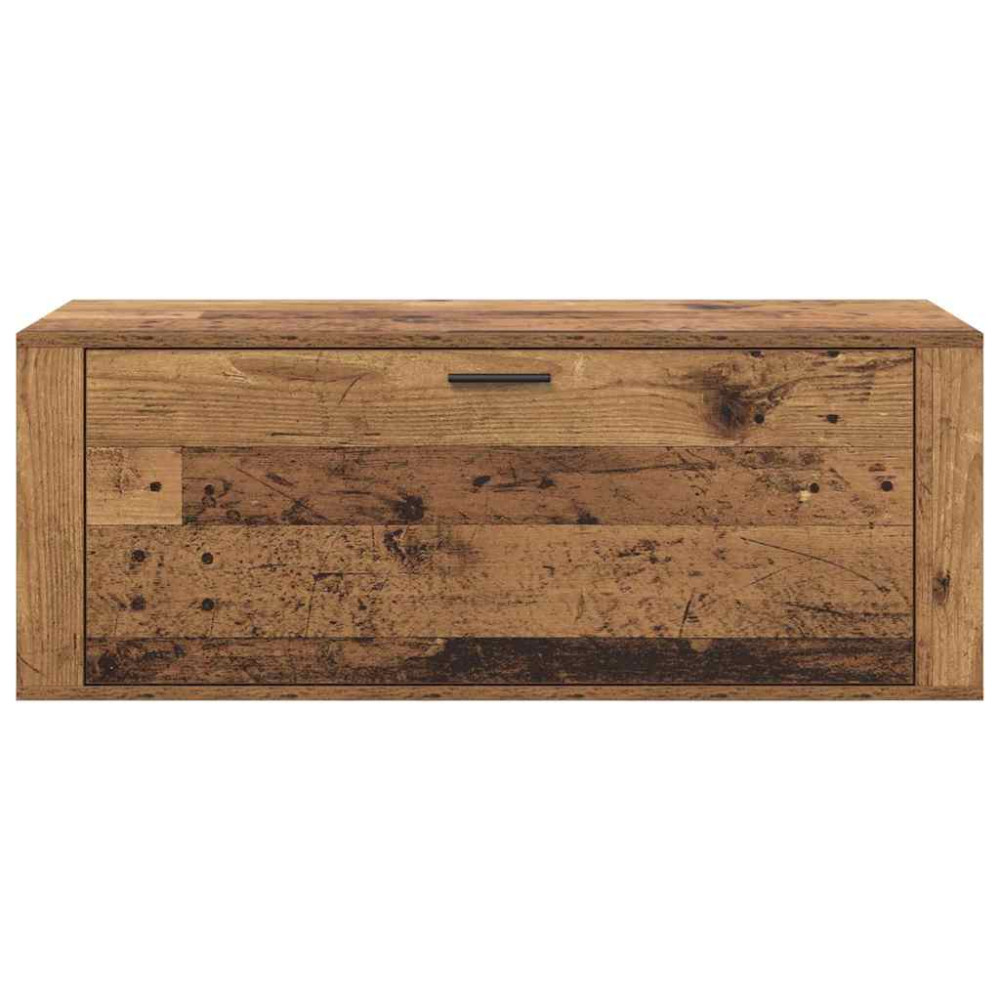 Produktbild för Skoskåp med hylla Gammalt trä 100 x 35 x 38 cm Konstruerat trä