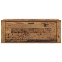 Produktbild för Skoskåp med hylla Gammalt trä 100 x 35 x 38 cm Konstruerat trä