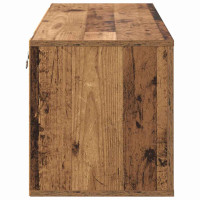 Produktbild för Skoskåp med hylla Gammalt trä 100 x 35 x 38 cm Konstruerat trä