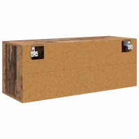 Produktbild för Skoskåp med hylla Gammalt trä 100 x 35 x 38 cm Konstruerat trä
