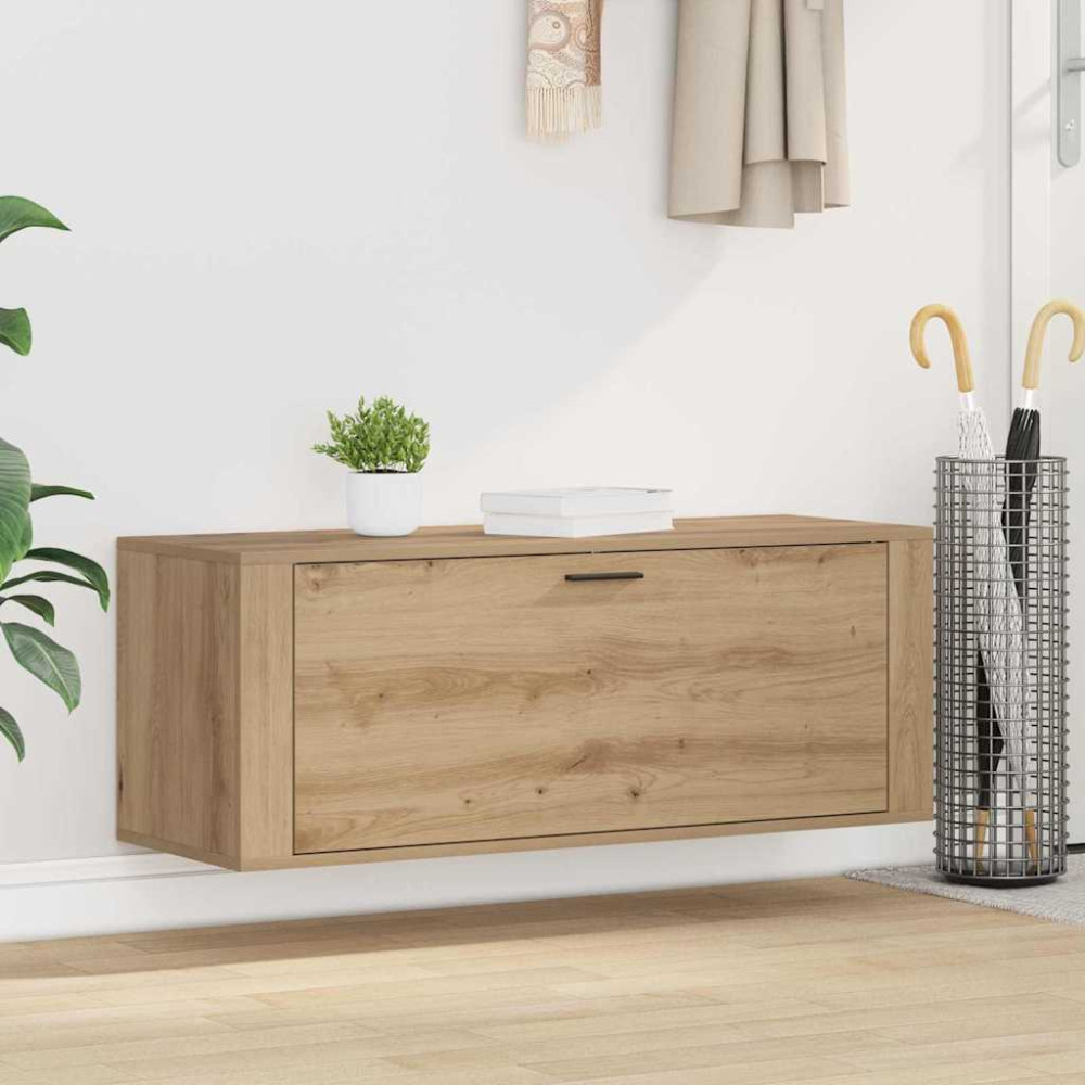 Produktbild för Skoskåp med hylla artisan ek 100 x 35 x 38 cm Konstruerat trä