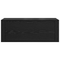 Produktbild för Skoskåp med hylla Svart ek 100 x 35 x 38 cm Konstruerat trä