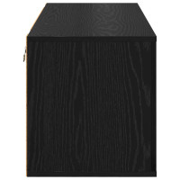 Produktbild för Skoskåp med hylla Svart ek 100 x 35 x 38 cm Konstruerat trä