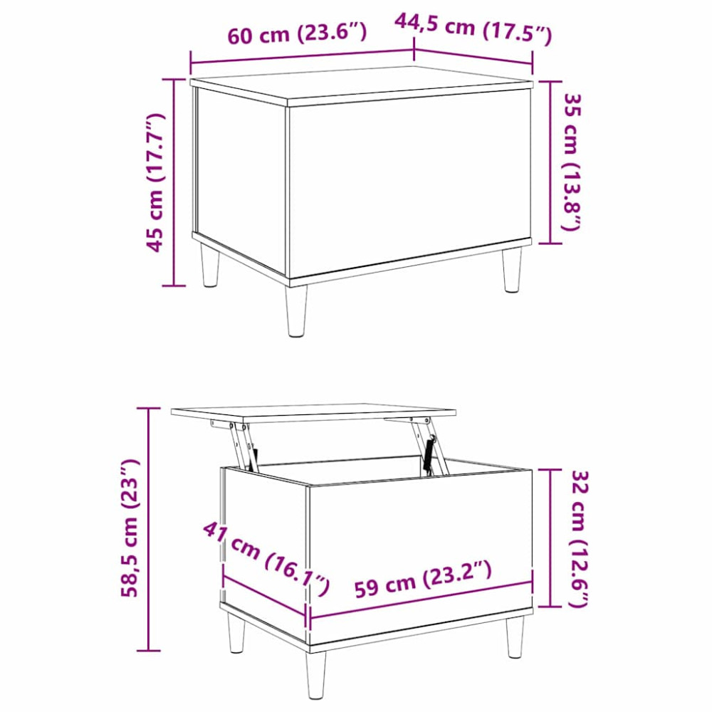 Produktbild för Nattduksbord Artisan Ek 60 x 44,5 x 45 cm Konstruerat trä