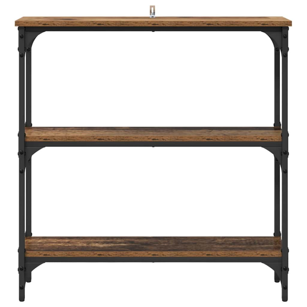 Produktbild för Konsolbord Gammalt trä 75 x 22,5 x 75 cm Konstruerat trä
