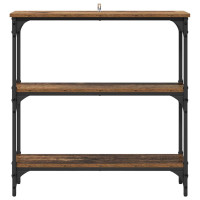 Produktbild för Konsolbord Gammalt trä 75 x 22,5 x 75 cm Konstruerat trä