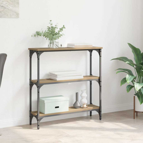 vidaXL Konsolbord Artisan Ek 75 x 22,5 x 75 cm Konstruerat trä
