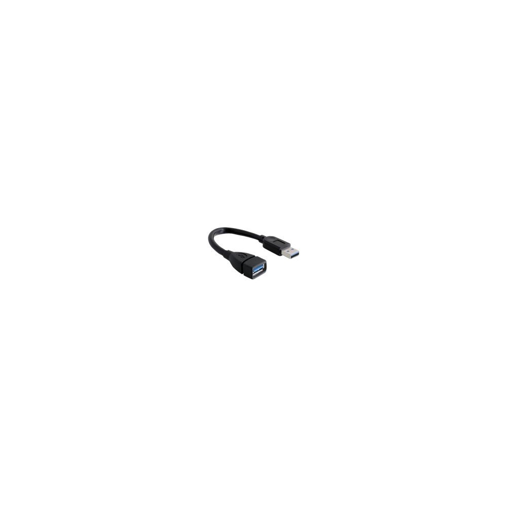 Produktbild för Delock - USB-förlängningskabel - USB typ A till USB typ A - 15 cm