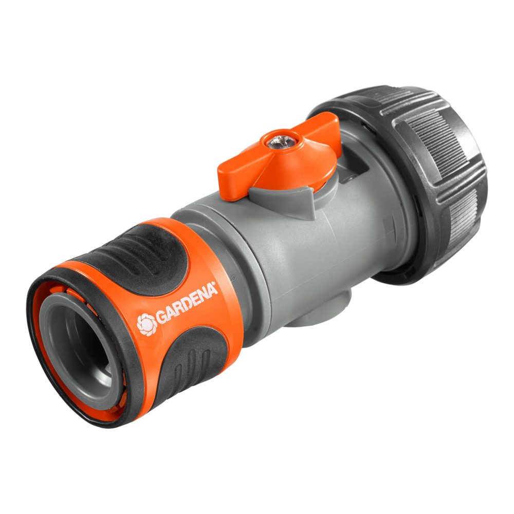 Produktbild för Gardena - connector with regulator - lämplig för 16 mm (5/8") och 19 mm (3/4") slangar