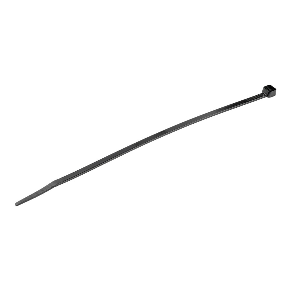 Produktbild för StarTech.com 20cm(8") Cable Ties, 4mm(1/8") wide, 55mm(2-1/8") Bundle Diameter, 22kg(50lb) Tensile Strength, Nylon Self Locking Zip Ties with Curved Tip, 94V-2/UL Listed, 100 Pack, Black - Nylon 66 Plastic - TAA (CBMZT8B) - kabelsamlare - TAA-kompatibel