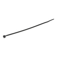 Produktbild för StarTech.com 20cm(8") Cable Ties, 4mm(1/8") wide, 55mm(2-1/8") Bundle Diameter, 22kg(50lb) Tensile Strength, Nylon Self Locking Zip Ties with Curved Tip, 94V-2/UL Listed, 100 Pack, Black - Nylon 66 Plastic - TAA (CBMZT8B) - kabelsamlare - TAA-kompatibel