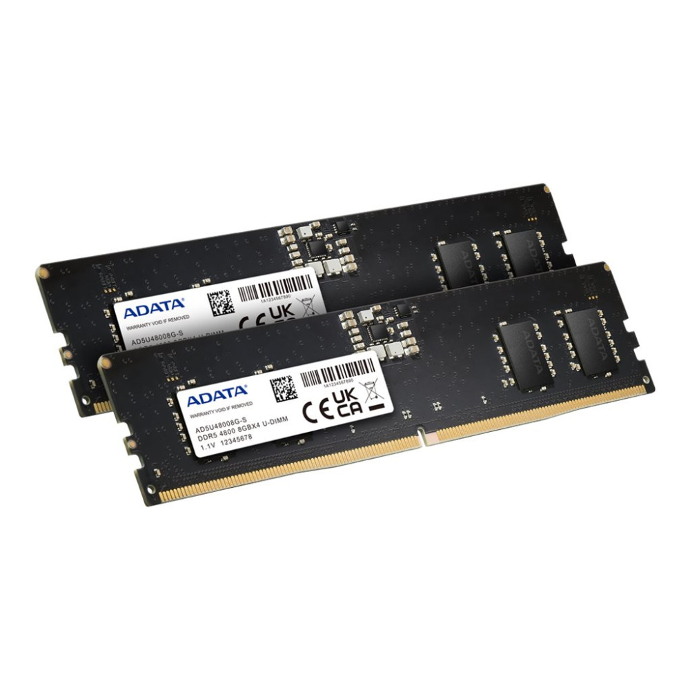 Produktbild för ADATA - DDR5 - sats - 32 GB: 2 x 16 GB - DIMM 288-pin - 4800 MHz / PC5-38400 - ej buffrad