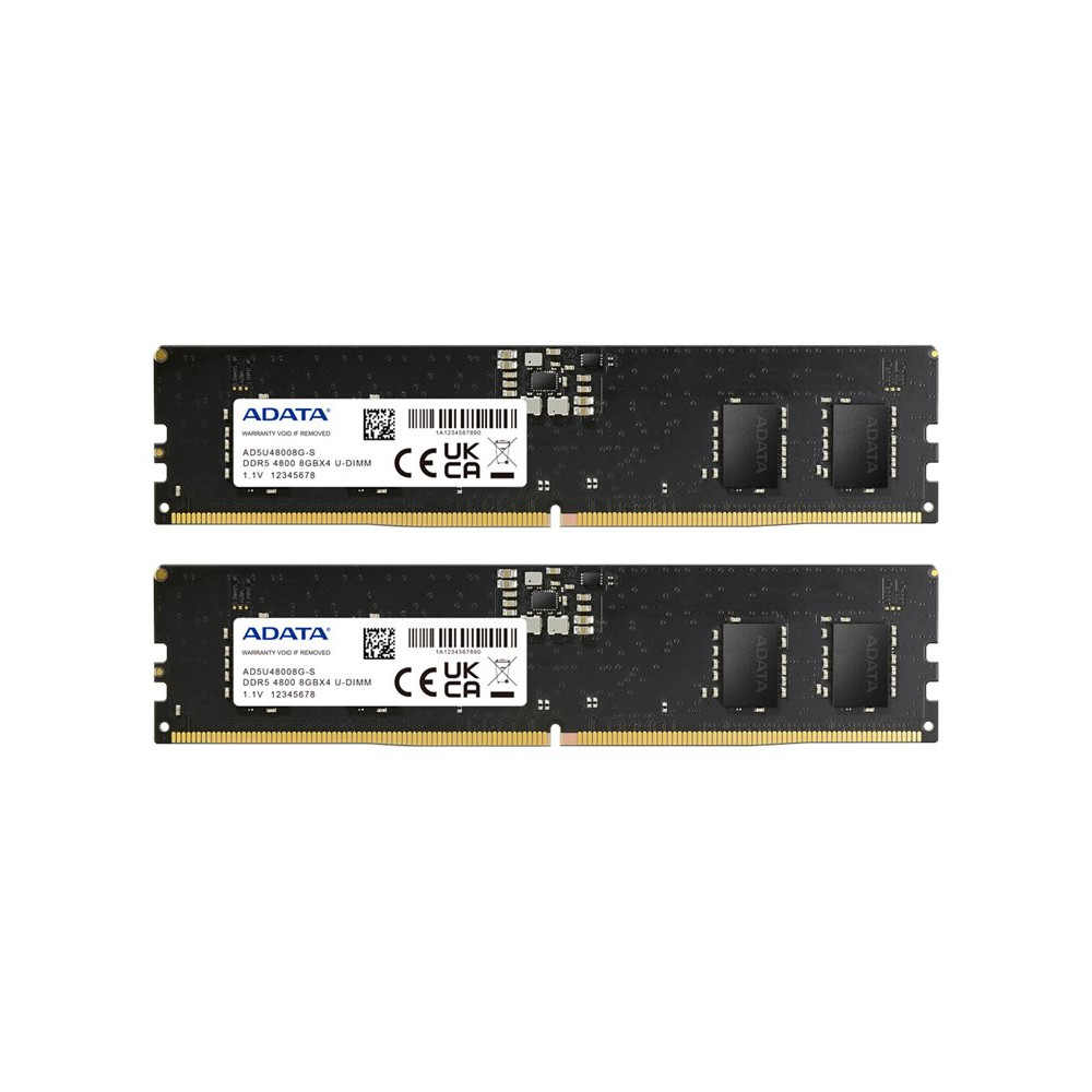 Produktbild för ADATA - DDR5 - sats - 32 GB: 2 x 16 GB - DIMM 288-pin - 4800 MHz / PC5-38400 - ej buffrad