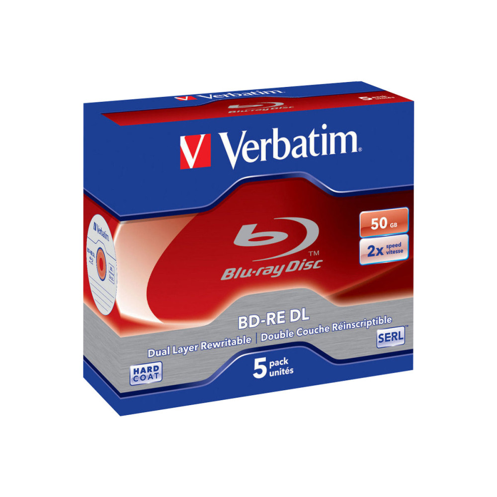 Produktbild för Verbatim - BD-RE DL x 5 - 50 GB - lagringsmedier