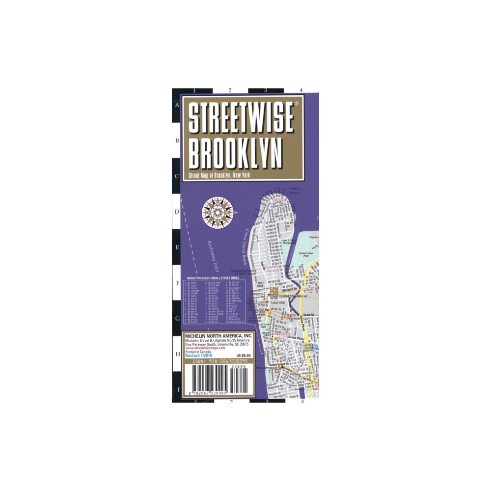 Produktbild för Streetwise Brooklyn Map - Laminated City Center Street Map of Brooklyn, New York