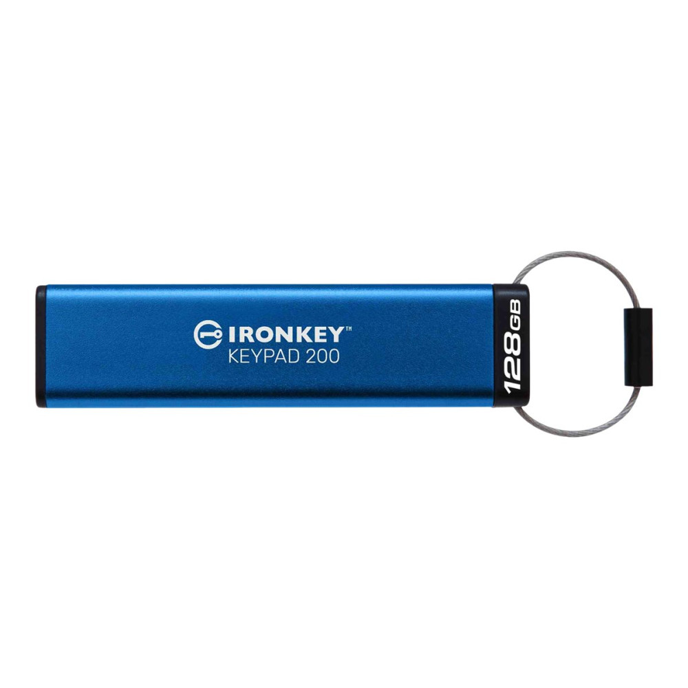 Produktbild för Kingston IronKey Keypad 200 - USB flash-enhet - 128 GB