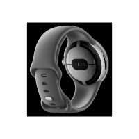 Produktbild för Google Pixel Watch - polerat silver - smart klocka med aktivt band - träkol - 32 GB