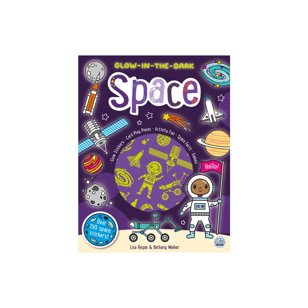 Produktbild för Glow-in-the-Dark Space Sticker Activity (häftad, eng)