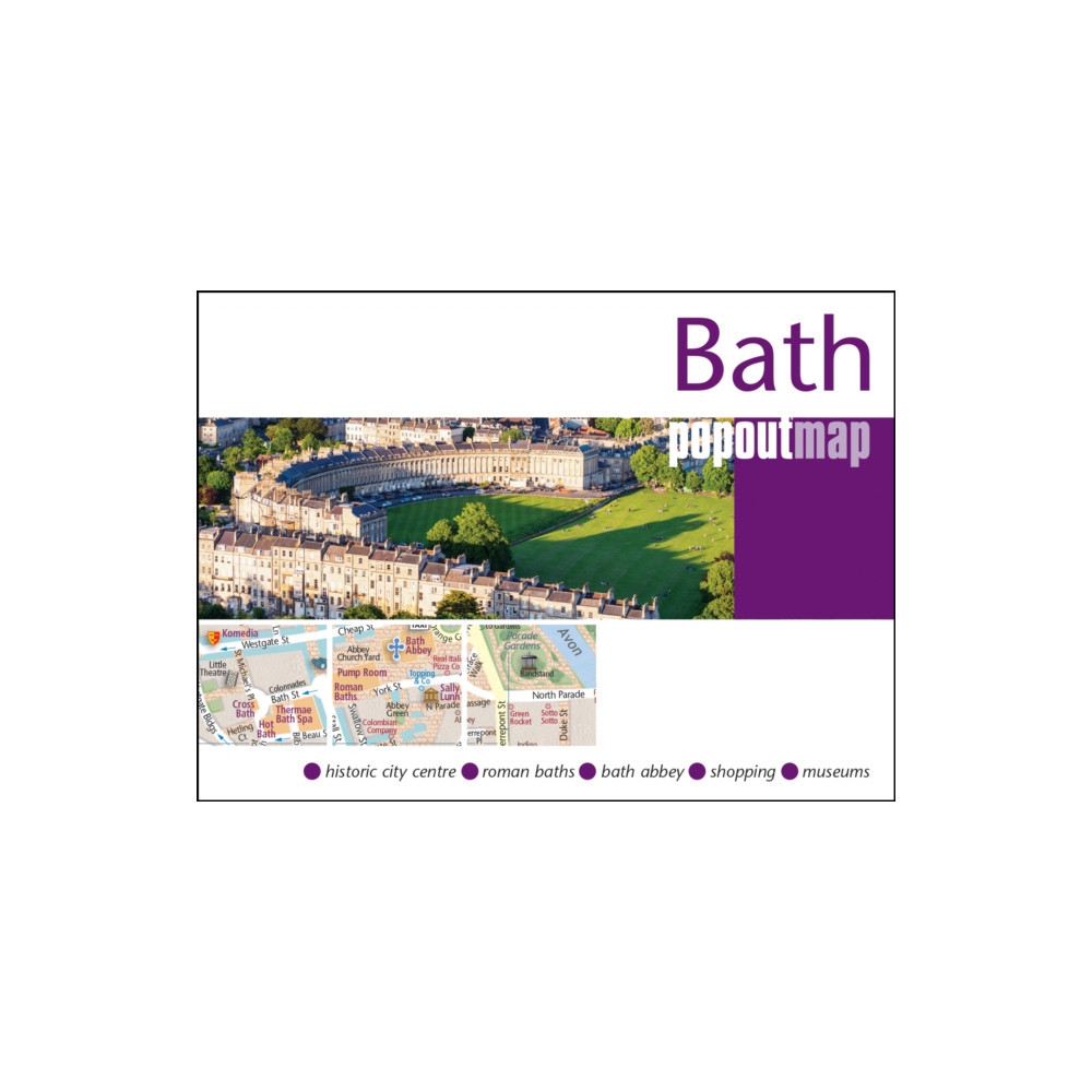 Produktbild för Bath PopOut Map - pocket size, pop up map of Bath city centre