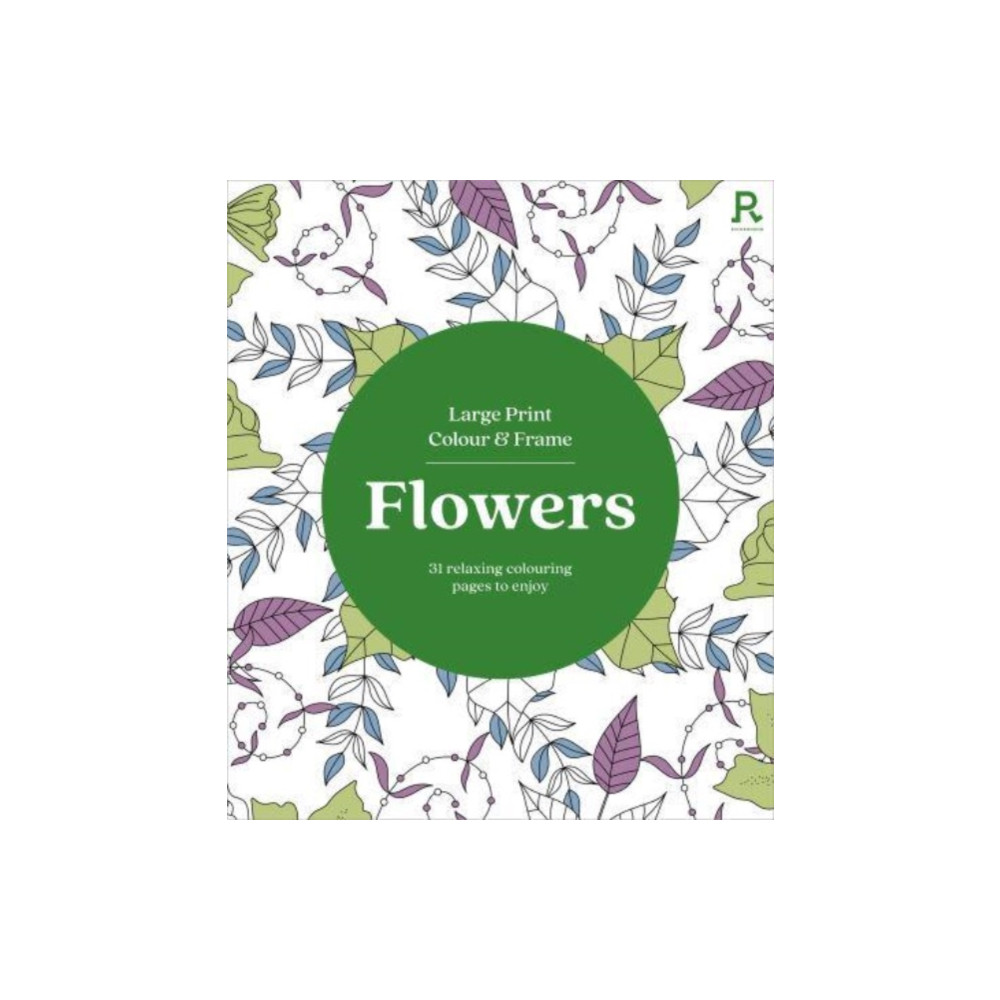 Produktbild för Large Print Colour & Frame - Flowers (häftad, eng)