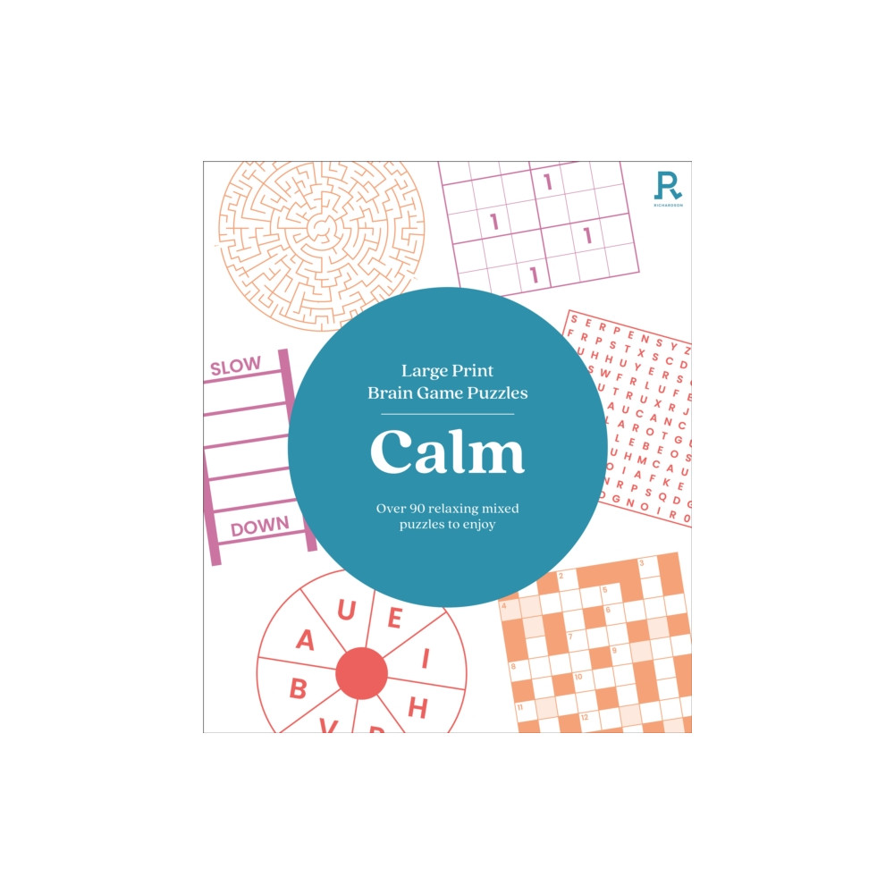 Produktbild för Large Print Brain Game Puzzles - Calm (häftad, eng)