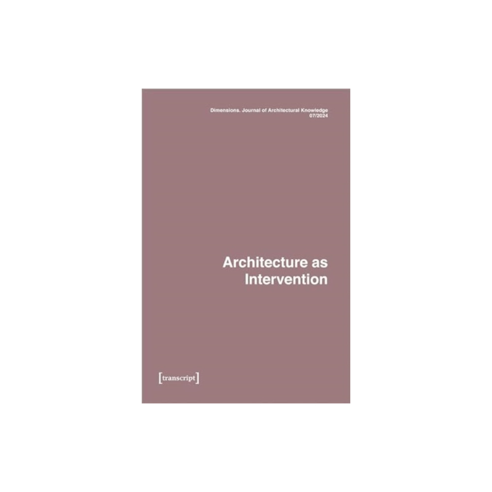 Produktbild för Dimensions. Journal of Architectural Knowledge (häftad, eng)