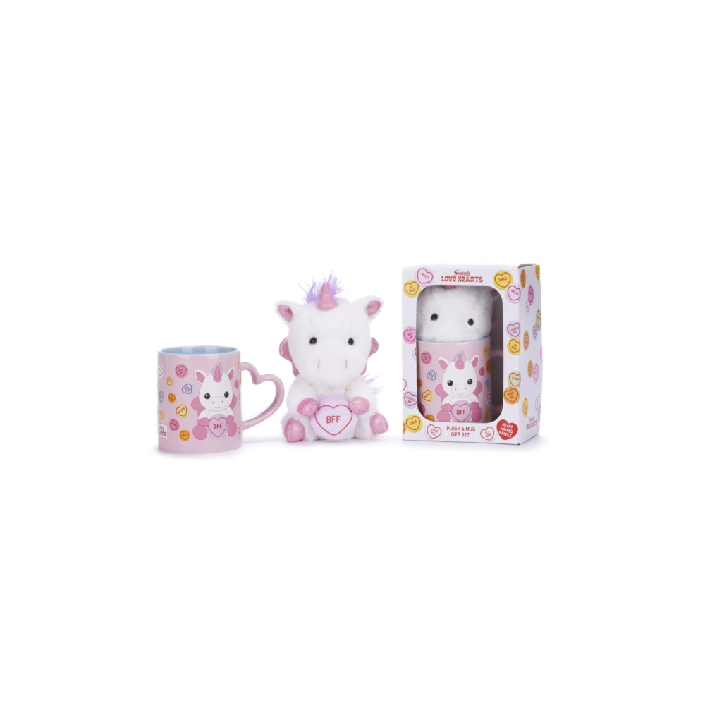 Produktbild för Love Hearts Unicorn Bff Mug And Plush Set