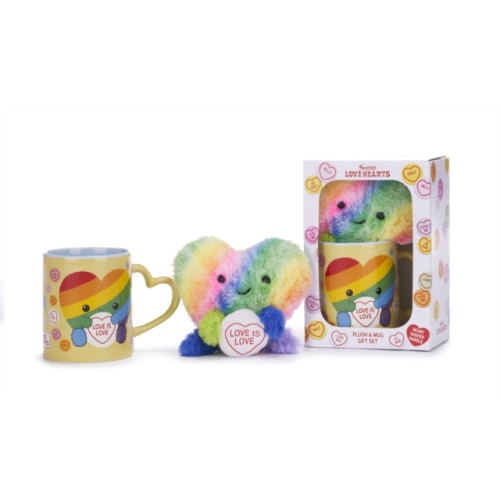 POSH PAWS INTERNATIONAL Love Hearts Rainbow Heart Mug And Plush Set