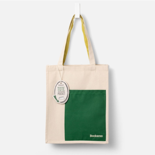That Company Called If Bookaroo Tote Bag - Forest Green & Chartreuse