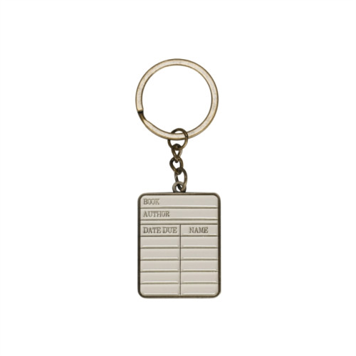 Half Moon Bay Keyring Metal - Pulteney Press (Library card)