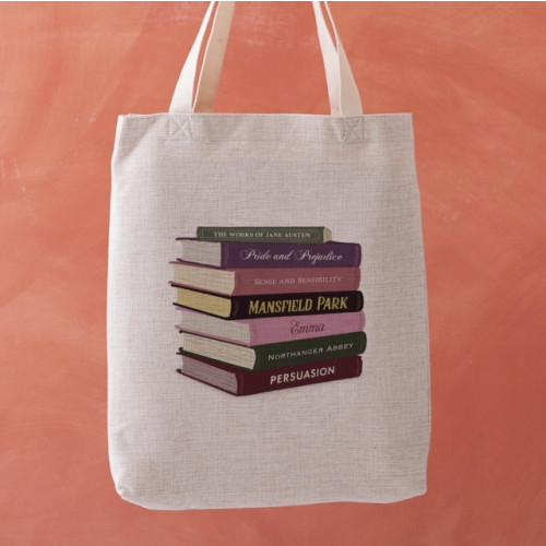 BOOKISHLY Jane Austen Book Stack Tote Bag