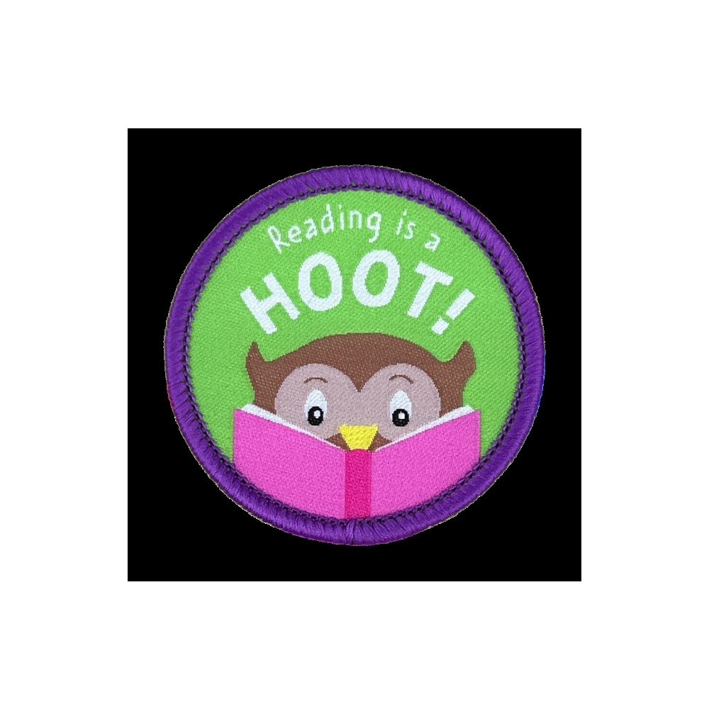 Produktbild för Reading is a Hoot Sew On Patch