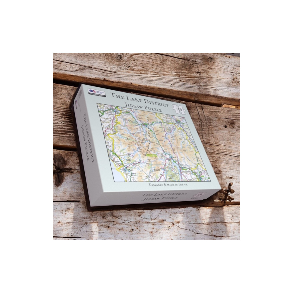 Produktbild för OS Map 500 Piece Premium Jigsaw Puzzle - Lake District National Park