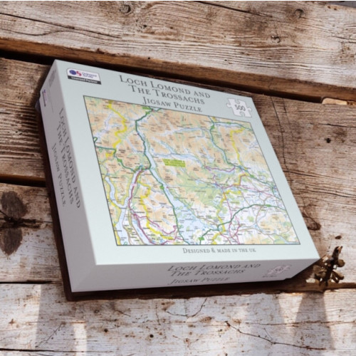 The Sugar Shed OS Map 500 Piece Premium Jigsaw Puzzle - Loch Lomond and The Trossachs National Park