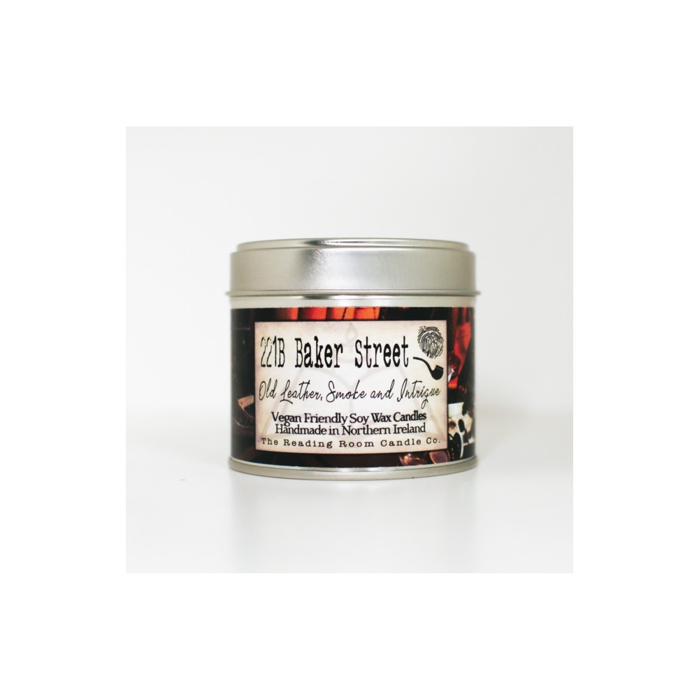 Produktbild för 221b Baker Street- Scented Soy Candle- Old Leather, Smoke and Intrigue