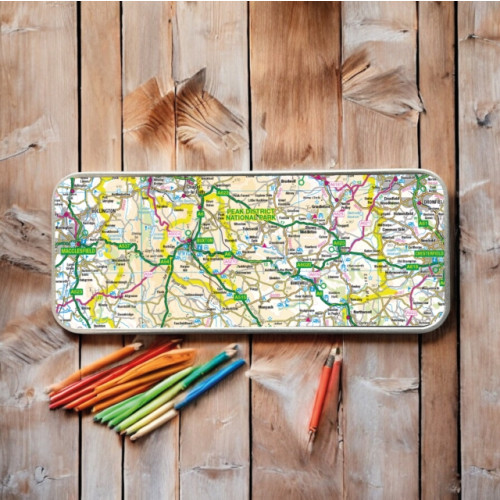 The Sugar Shed OS Map Metal Pencil Tin - Peak District National Park