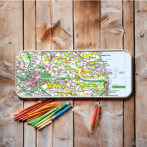 The Sugar Shed OS Map Metal Pencil Tin - The Broads