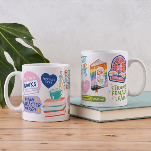 BOOKISHLY Bookish Sticker Mug