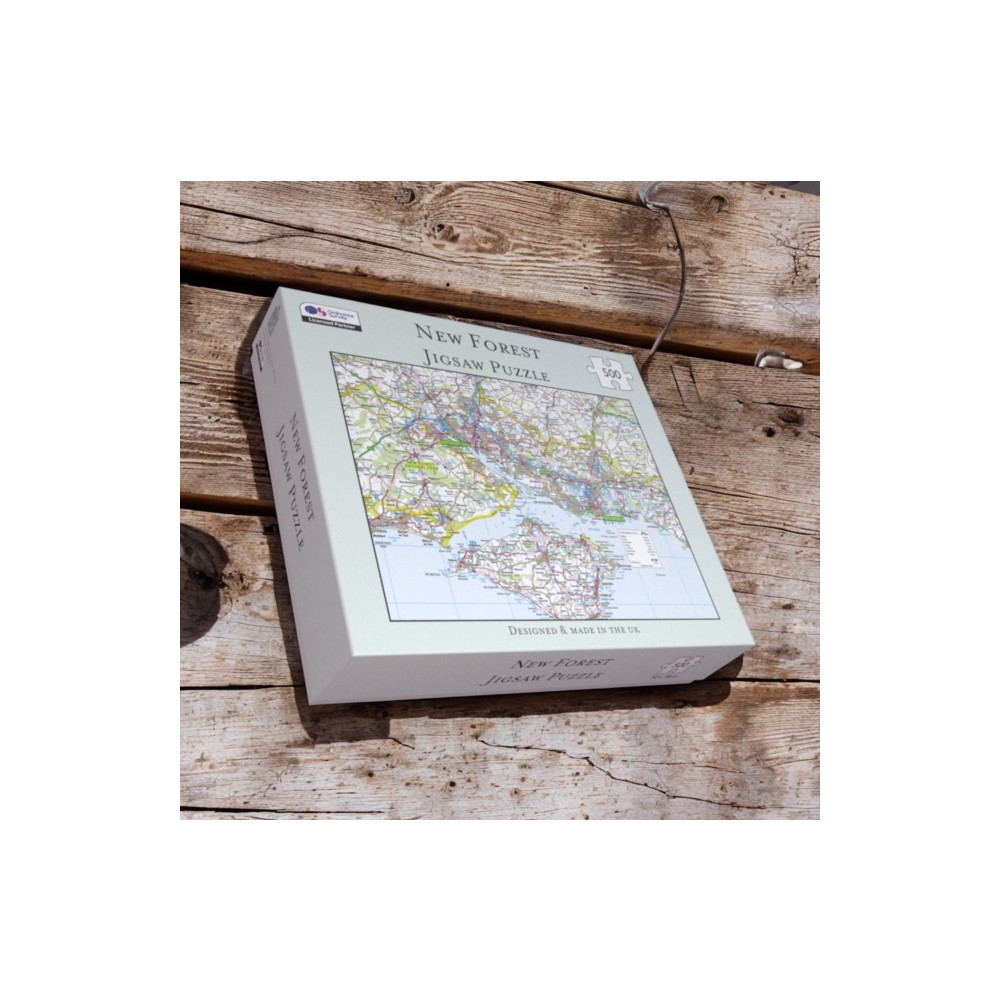 Produktbild för OS Map 500 Piece Premium Jigsaw Puzzle - New Forest National Park