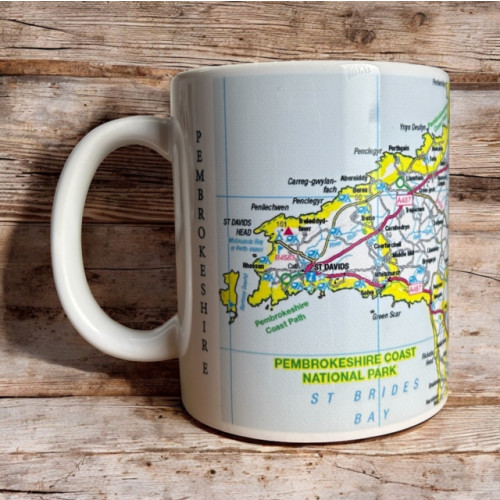 The Sugar Shed OS Map Ceramic Mug - Pembrokeshire Coast National Park