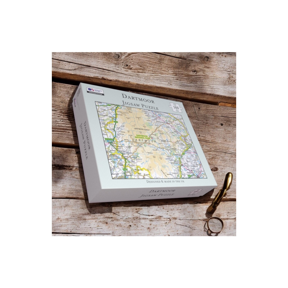 Produktbild för OS Map 500 Piece Premium Jigsaw Puzzle - Dartmoor National Park