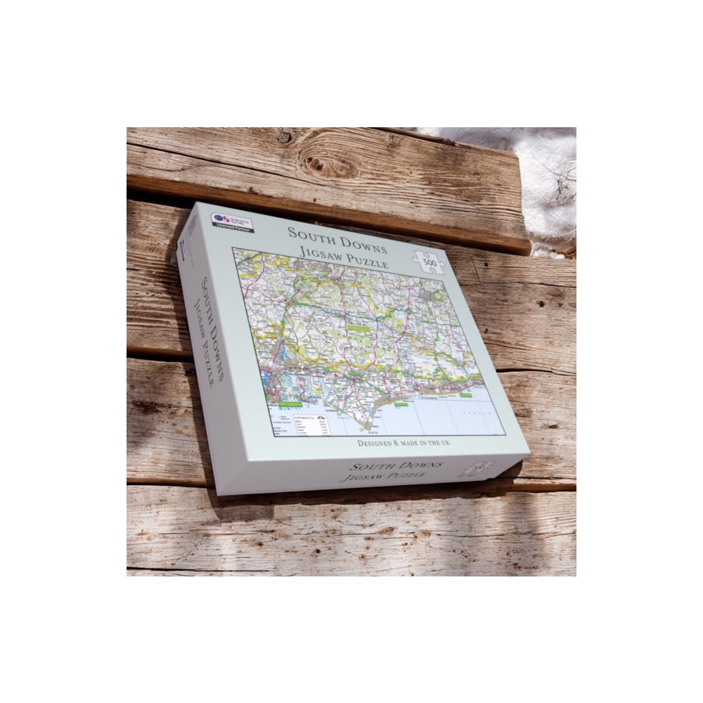 Produktbild för OS Map 500 Piece Premium Jigsaw Puzzle - South Downs National Park